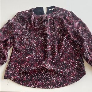 Parker Women's Black and Pink Patterned Top